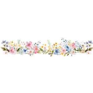 15 Clipart di fiori di confine, Clipart di fiori di campo, Acquerello stampabile, JPG di alta qualità, Lavoretti di carta, Diario spazzatura, Download digitale