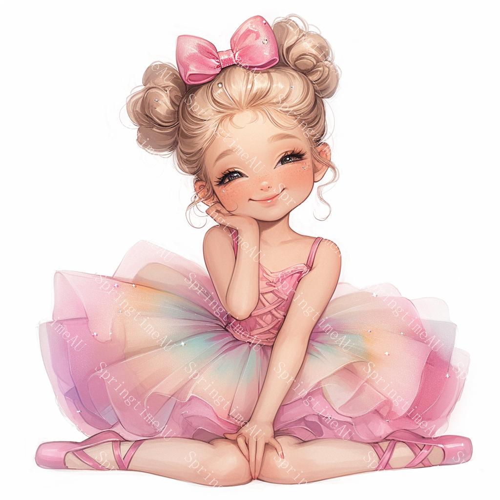 18 Cute Pink Ballerina Clipart, Little Girl Ballerina, Ballet Dancer ...