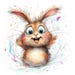 16 Funny Quirky Rabbit Clipart, Cute Bunny, Quirky Frazzled Rabbits ...