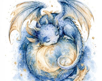 20 himmlische Baby-Drachen-Cliparts, Aquarell-Illustrationen der Tierkreiszeichen, mystische Kinderzimmer-Tierchen, Sternenbild-Fantasie, digitaler Download
