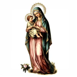 20 imágenes prediseñadas de Nuestra Señora de Guadalupe, imágenes prediseñadas de la Virgen María, imágenes vintage de Santa María, acuarela imprimible, archivos JPG de alta calidad, manualidades de papel, diario basura