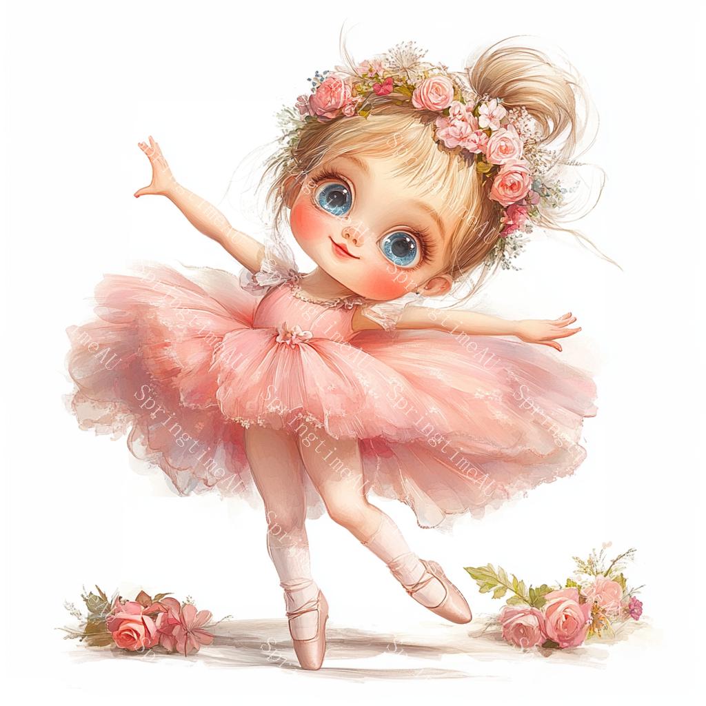 18 Cute Pink Ballerina Clipart, Little Girl Ballerina, Ballet Dancer ...