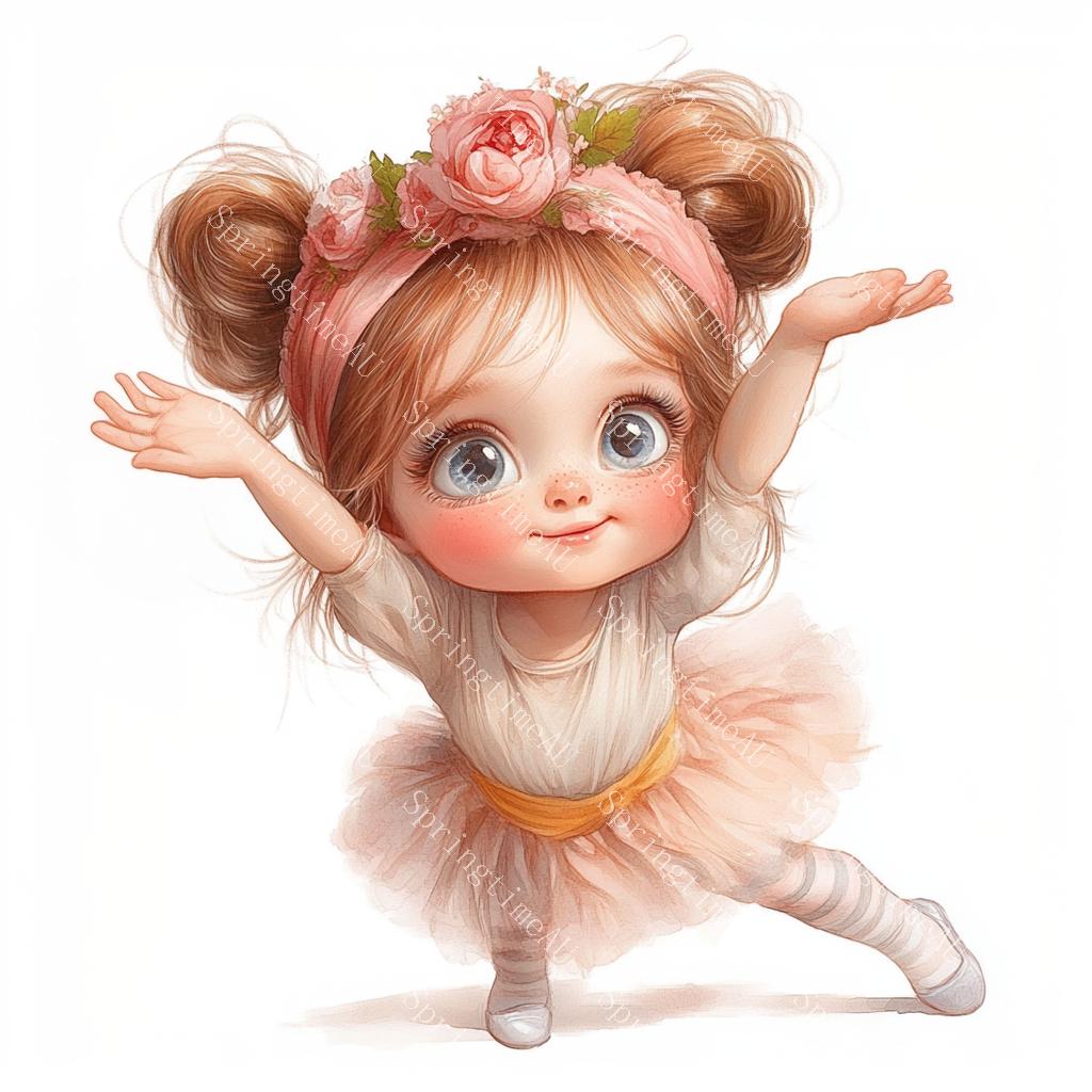 18 Cute Pink Ballerina Clipart, Little Girl Ballerina, Ballet Dancer ...