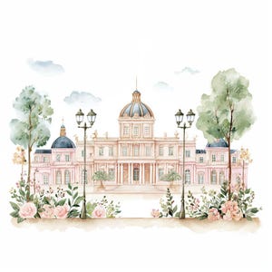 20 cliparts Paris mignon, tourisme parisien, Art de voyage à Paris, voyage en France, aquarelle imprimable, fichiers JPG de haute qualité, création de paperasserie, journal indésirable