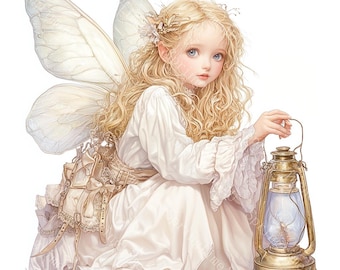 16 Angel Baby Girl Clipart, Sweet Angel Kid, Pastel Fairy, Fairies Clipart, Printable Watercolor, High-Quality JPGs, PaperCraft,Junk Journal