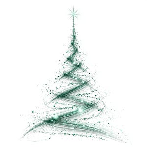 20 Sparkling Christmas Tree Clipart, Christmas Card, Holiday Art, Printable Watercolor, High-Quality PNG/JPGs, Paper Craft, Junk Journal
