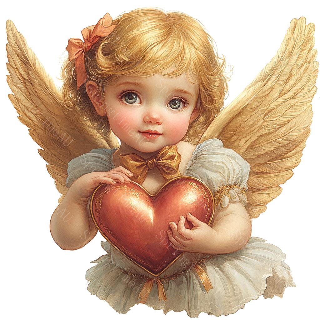14 Valentine Cupid Clipart, Valentine's Day Cupid, Cute Love