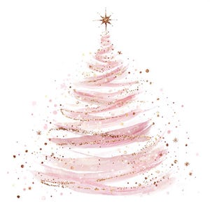 20 Sparkling Christmas Tree Clipart, Christmas Card, Holiday Art, Printable Watercolor, High-Quality PNG/JPGs, Paper Craft, Junk Journal