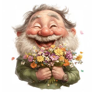 20 imágenes prediseñadas de abuelos felices, imágenes prediseñadas de abuelos divertidos, anciano peculiar, acuarela imprimible, archivos JPG de alta calidad, manualidades de papel, diario basura