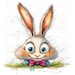 16 Funny Quirky Rabbit Clipart, Cute Bunny, Quirky Frazzled Rabbits ...