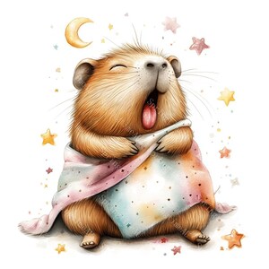 20 Cute Capybara Clipart, Baby Capybara, Capybara Cartoon, Printable Watercolor,High-Quality JPGs, Papercraft, Junk Journal,Digital Download