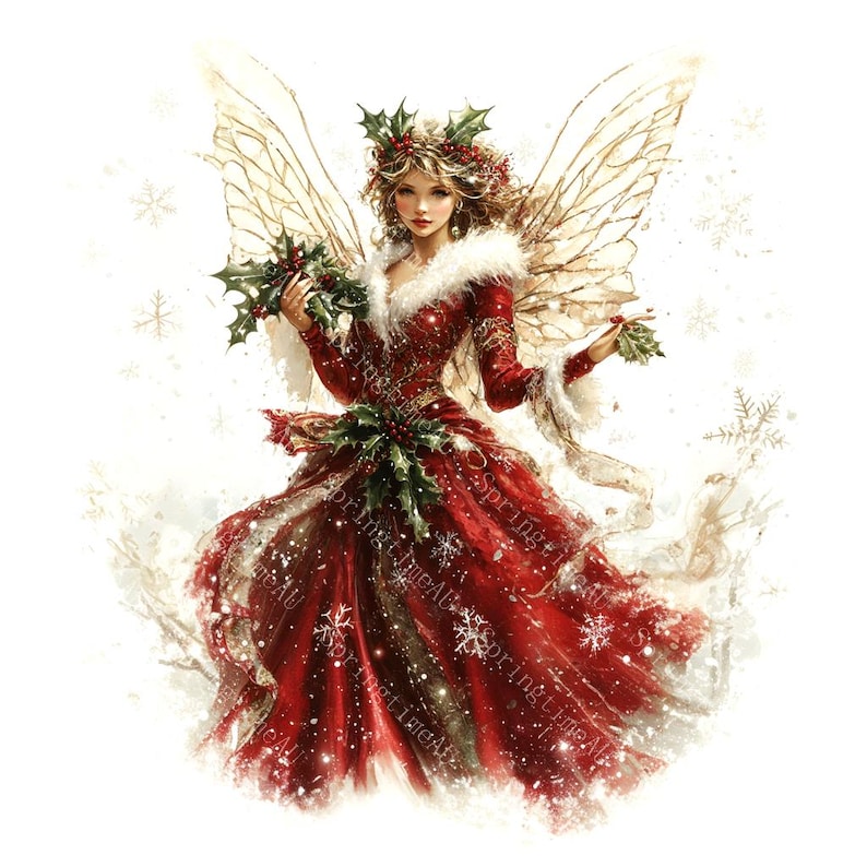 20 Vintage Christmas Angel Clipart, Christmas Card, Printable Watercolor, High-Quality JPGs, Papercraft, Junk Journal, Digital Download