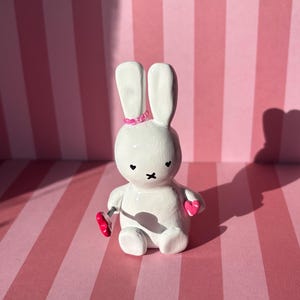 Valentine&#39;s Day Miffy Figurine, Miffy Figurine, Miffy, Gaming Decor, Desk accessories, Desk Decor