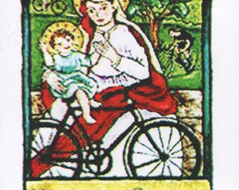 Patron Saint of Bicycles - Bike Sticker