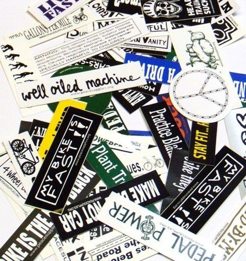 25 bike stickers grab bag image 1