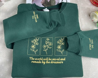 Sweatshirt geborduurde glazen troon, leesgrage fantasiecadeau