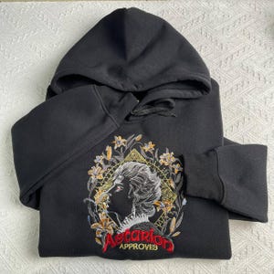 Astarion Approves Hoodie, BG3 Sweatshirt, Baldur&#39;s Gate Embroidered Shirt, Gamer Gift, Perfect for Fans of Baldur&#39;s Gate 3