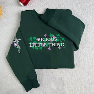 Vicious Little Thing Embroidered Hoodie, Powerless Book Sweater, Kai & Paedyn Bookish Merch, Cozy Gift for Readers