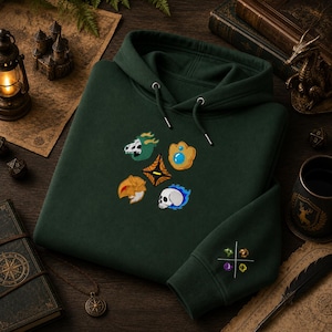 Sudadera con capucha bordada "Slay the Spire Relic", regalo para jugadores de juegos roguelike.