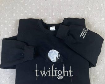 Twilight Embroidered Sweatshirt, Saga New Moon Book Lover Gift