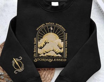 Cosmere Embroidered Sweatshirt, Stormlight Hoodie, Bookish Gift for Fantasy Readers