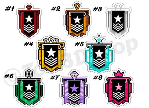レインボーシックス シージ ランクステッカー – カスタムファンメイド