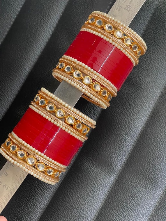 Indian Chura Bangle Set/traditiona Bridal Choora Punjabi Chura