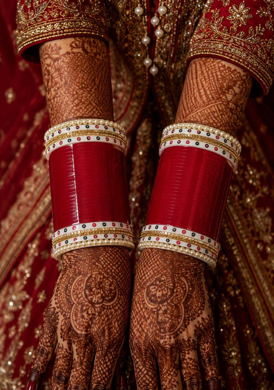 Red Bridal Chura Set for Women | Punjabi Wedding Bangles Chooda - Etsy