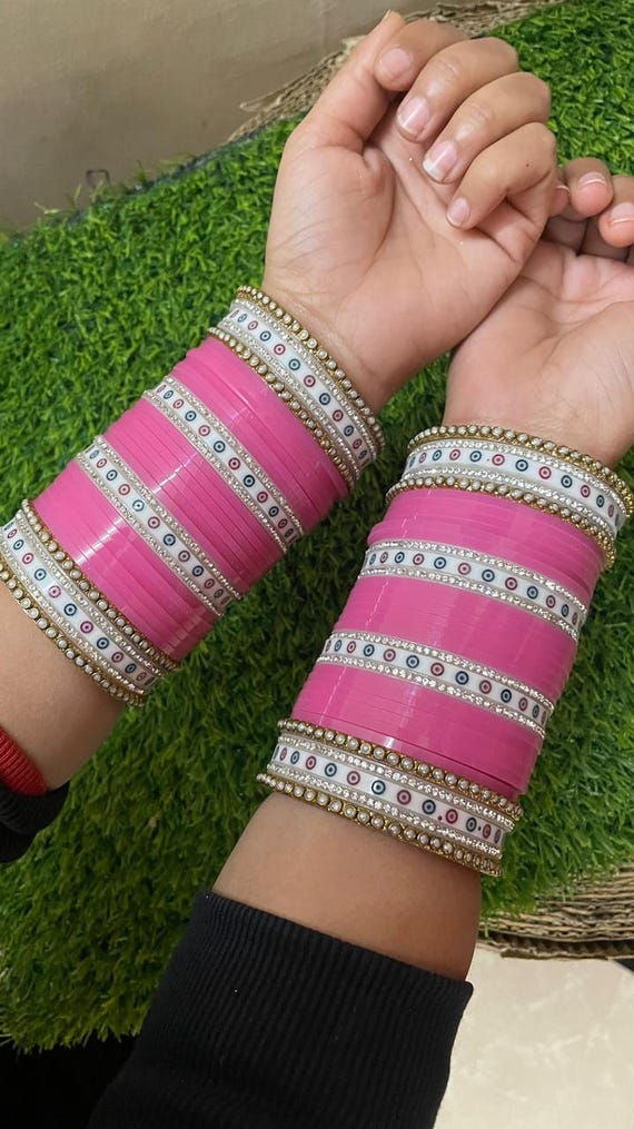 Dulhan New Style Pink Bridal Chura Pink Chura Chuda Chotteylal And