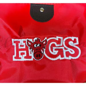 Hogs Machine Embroidery File Design, razorbacks, Arkansas, woo pig soiee, pig, satin stitch, football, college, vintage, quick stitch