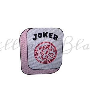 File di ricamo a macchina per piastrelle Mahjong Joker Design: piastrelle di gioco cinesi (download digitale)