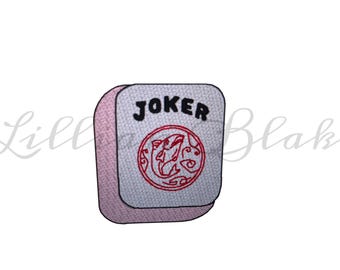 Mahjong Joker tile Machine Embroidery file Design: Chinese Game Tile (Digital Download