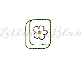 Mahjong Bean Stitch Flower mahjong tile machine embroidery file design
