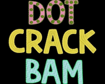 Mahjong Dot Crack Bam Embroidery File (Digital Download)