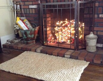 Chunky Knit Crochet Rug