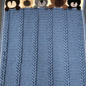 Night Night Sleeping Teddy Bears Baby Afghan Blanket - Etsy