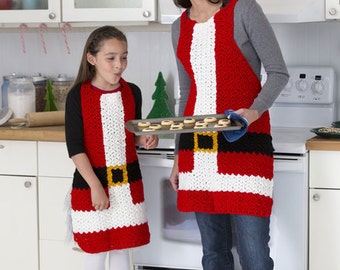 Mommy & Me Christmas Santa Baking Cookies Aprons