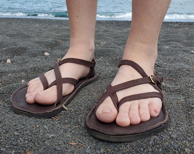 Adjustable Buckle Sandal In Bullhide LEATHER Activators Renaissance