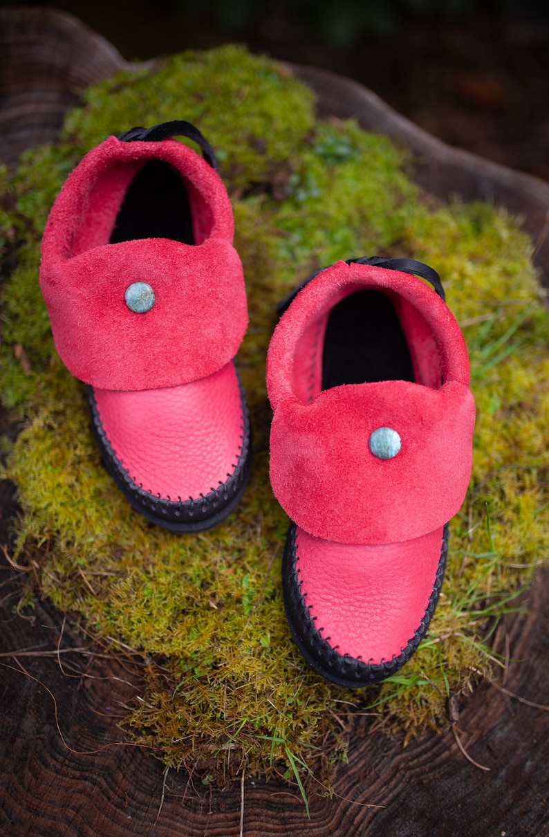 Inca Moccasin with Stone / Comfort Grounding Minimalist Zero Waste Resoleable Zero Drop image 1