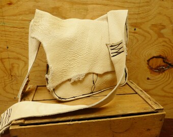 Extra Große Leder Messenger Laptop Tasche: Rustikale erdige Waldland Tote