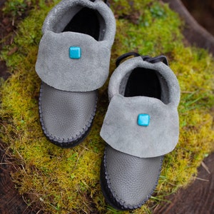 Inca Moccasin with Stone / Comfort Grounding Minimalist Zero Waste Resoleable Zero Drop image 2