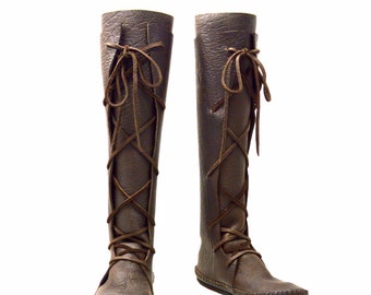 Plain Knee High Boot / Chocolate brown