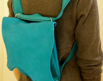 Backpack Convertible Purse: Thick, Durable and Colorful Leather Inner pocket With Adjustable Buckles