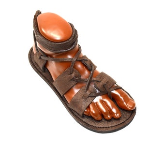 UNISEX Gladiator Sandals with bull hide leather / Spartan / Larping / historical (worn on the set of The Chosen drama series)