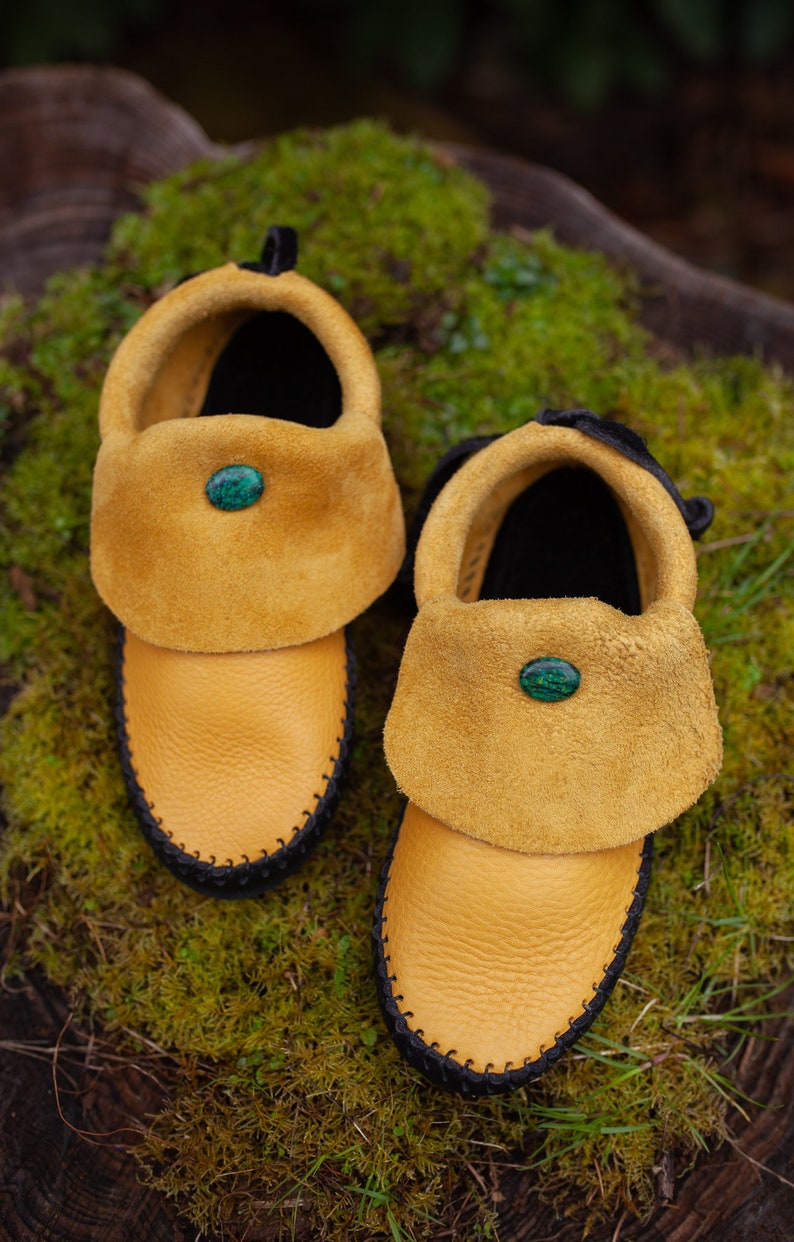 Inca Moccasin with Stone / Comfort Grounding Minimalist Zero Waste Resoleable Zero Drop image 4