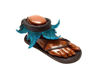 Leaf Ankle Cuffs ONLY: Forest Fairy, Elf, Woodland (Tie on, set of 2)