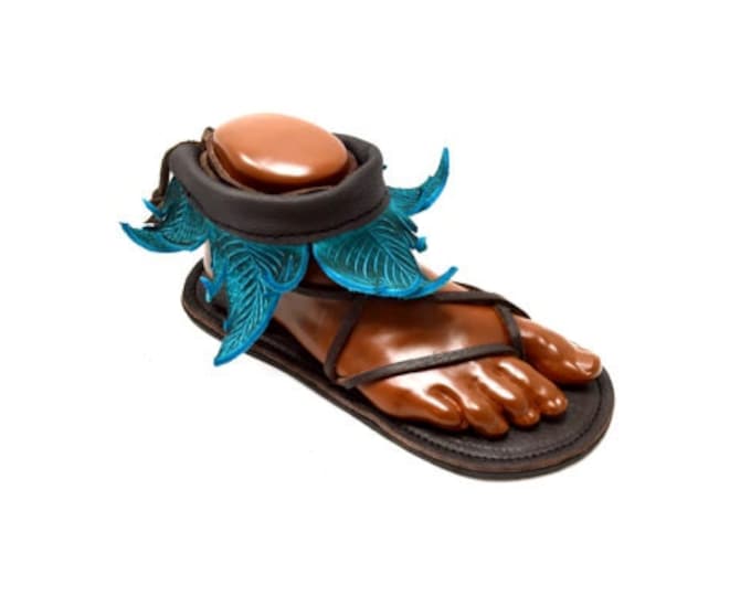 Leaf Ankle Cuffs ONLY: Forest Fairy, Elf, Woodland (Tie on, set of 2)