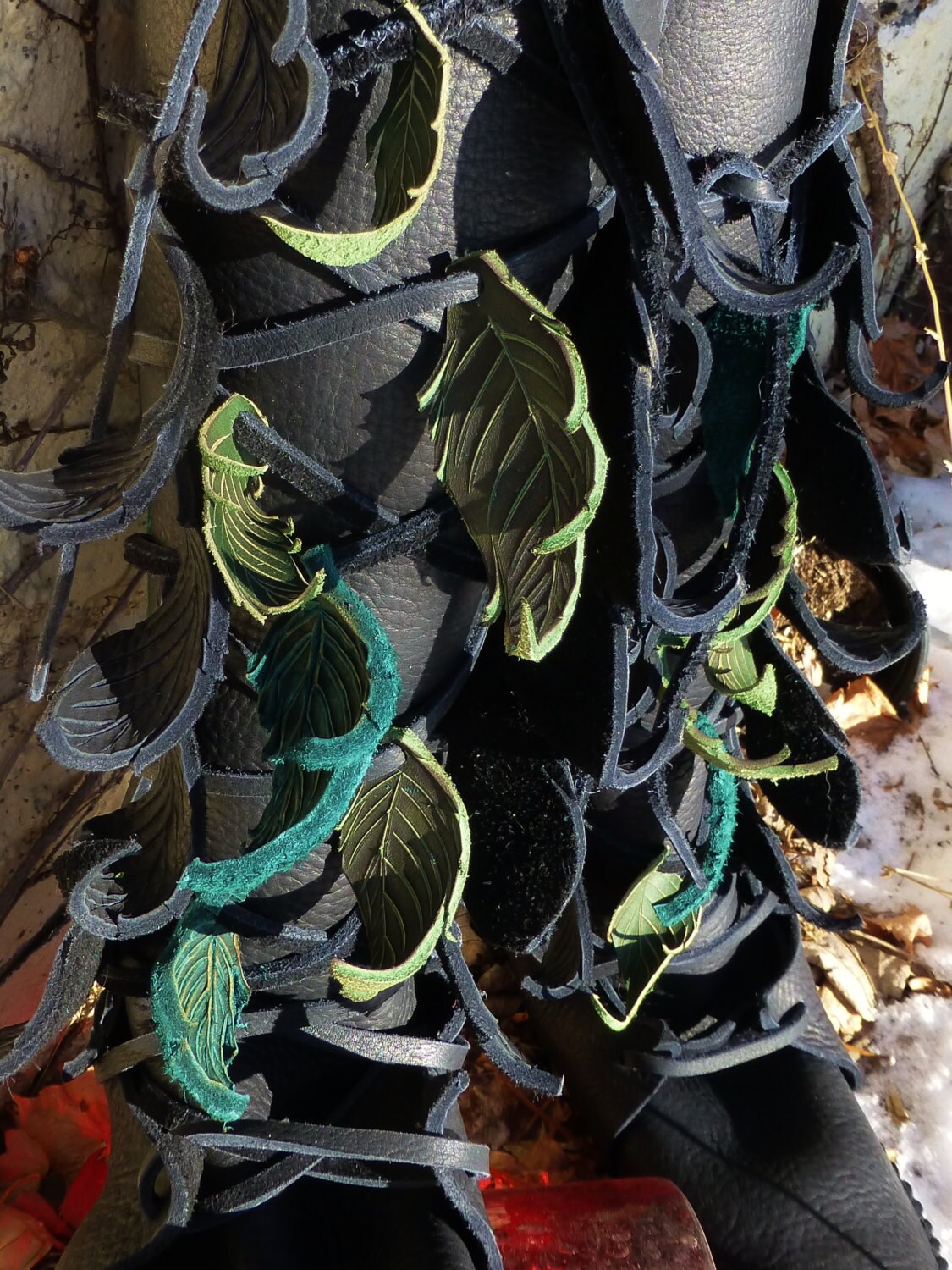 ADD-ON Leather Lace Leaves