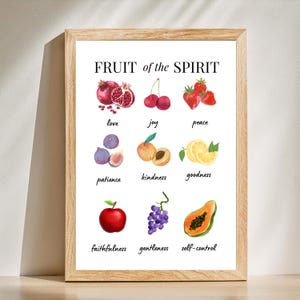 Fruit of the Spirit Art Print: Rustic Christian Decor (Digital Download)