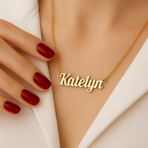14K Gold Plated Name Necklace, Custom Name Necklace, Personalized Name Necklace, Birthday Gift for Her, Christmas Gift, Gift for Mom